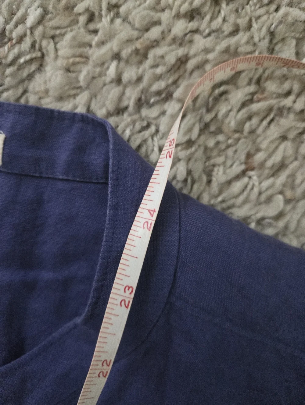 Purple Button-Front Linen Jacket Shirt Eileen Fisher Xs 3/4 Sleeves - Picture 5 of 10
